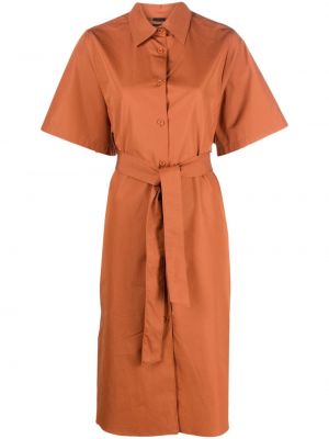 Памучна мини рокля Aspesi оранжево