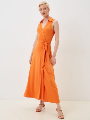 Платье на запах By Swan оранжевое