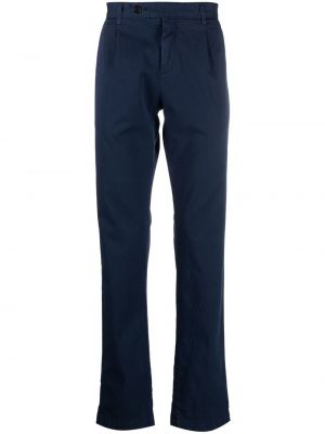 Ravne hlače z gumbi Massimo Alba modra