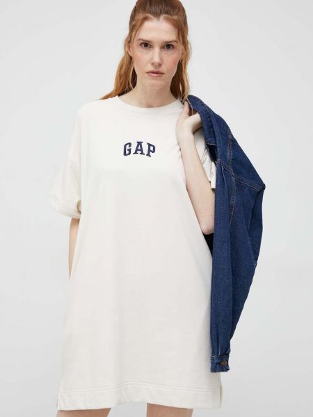 Sukienka mini oversize Gap beżowa