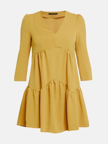 Платье мини Sisley желтое