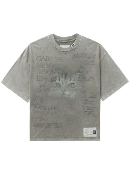 Raštuotas medvilninis marškinėliai Maison Mihara Yasuhiro
