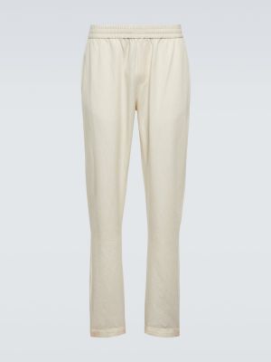 Pantalones de lino de algodón Sunspel