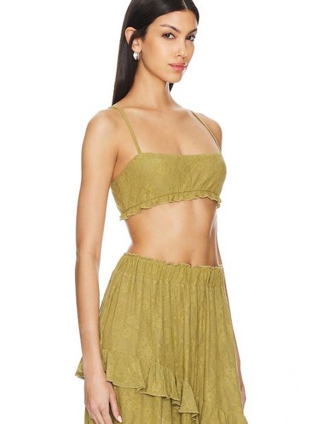 Sujetador bralette de encaje Weworewhat verde