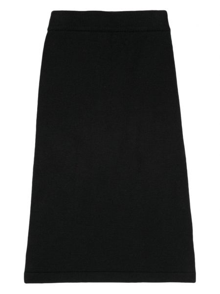 Pletené midi sukně Chanel Pre-owned černé
