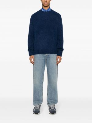 Cardigan brodé en tricot Polo Ralph Lauren bleu