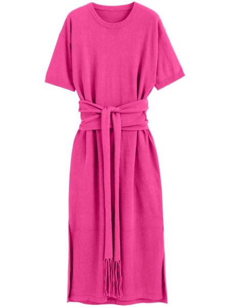 Βαμβακερή μίντι φόρεμα Chinti & Parker ροζ