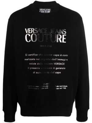 Trykt sweatshirt Versace Jeans Couture svart