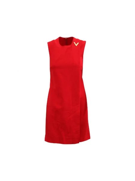 Sukienka bawełniana retro Valentino Vintage czerwona