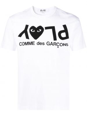T-shirt à imprimé Comme Des Garçons Play blanc