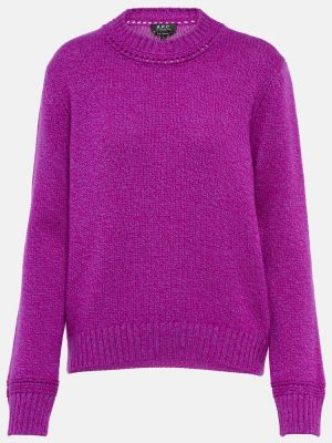 Vlnený sveter A.p.c. fialová