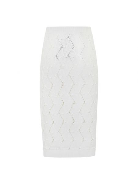 Falda de tubo de algodón Max Mara Studio blanco