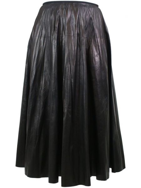 Kožna suknja Gucci Pre-owned crna