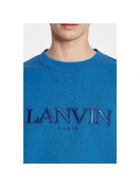 Sudadera de algodón oversized Lanvin azul