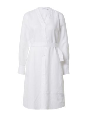 Priliehavé košeľové šaty Calvin Klein biela