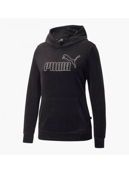 Велюровый пуловер Puma черный