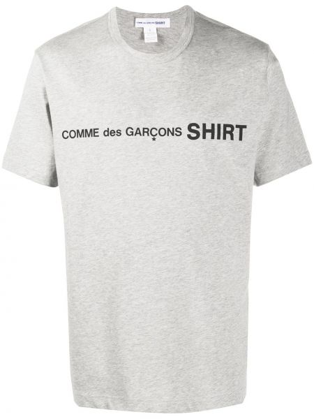Bavlnené tričko s potlačou Comme Des Garçons Shirt sivá