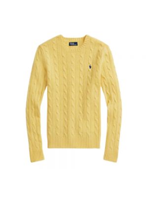 Sweter z długim rękawem Ralph Lauren żółty