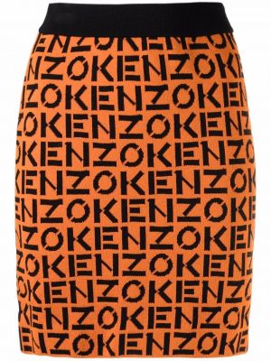 Falda de punto Kenzo naranja
