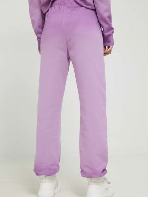 Pantaloni sport din bumbac Chiara Ferragni violet