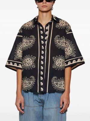 Bavlněná košile s potiskem s paisley potiskem Johanna Ortiz