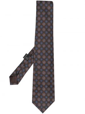 Svilena kravata s cvetličnim vzorcem s potiskom Versace Pre-owned