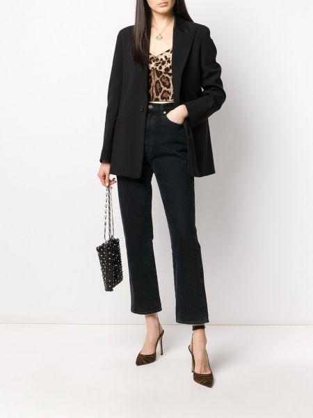 Leopardí podprsenka s potiskem Dolce & Gabbana hnědá