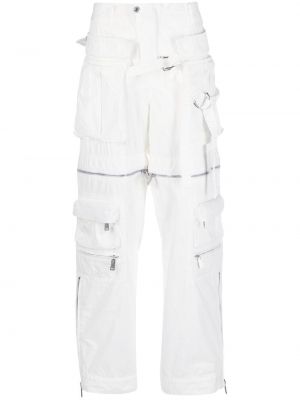 Pantalones rectos con cremallera Dsquared2 blanco