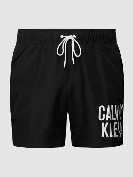 Kąpielówki z nadrukiem Calvin Klein Underwear Plus czarne