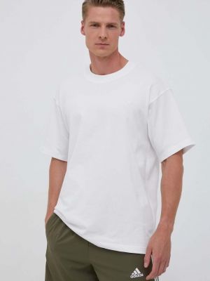 Bavlněné tričko s aplikacemi Adidas Originals bílé