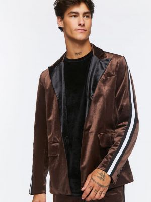 Велюровый пиджак Forever 21 коричневый