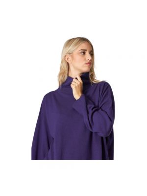 Jersey cuello alto de lana de tela jersey Liviana Conti violeta