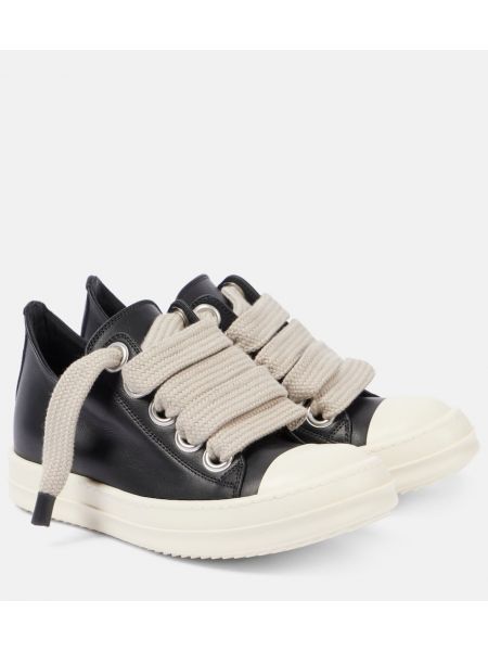 Dantel deri sneaker Rick Owens siyah