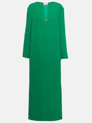 Шелковое платье Valentino зеленое