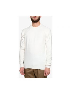 Dzianinowy sweter z okrągłym dekoltem Blauer biały