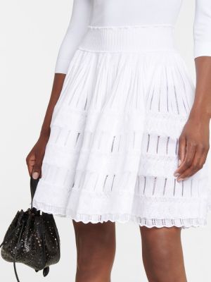 Plisované mini sukně Alaã¯a bílé
