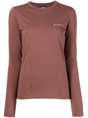 Brodert t-skjorte Jacquemus brun