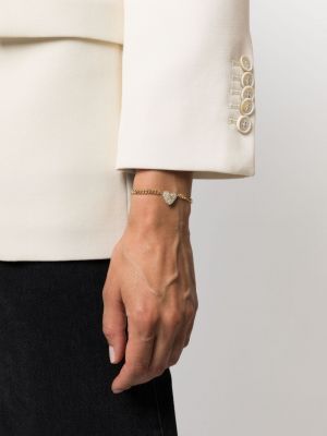 Herzmuster armband mit kristallen Karl Lagerfeld gold