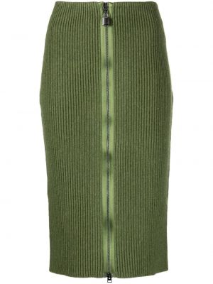 Puzdrová sukňa na zips Tom Ford zelená