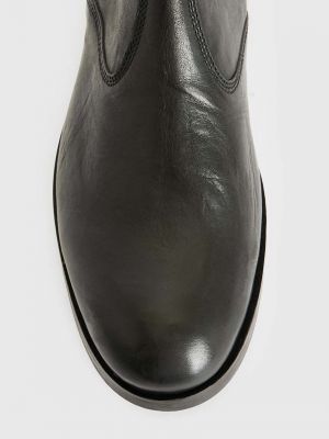 Kožené kotníkové boty Allsaints černé