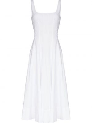 Αμάνικο φόρεμα Staud λευκό