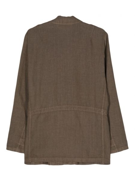 Lininė marškiniai Boglioli ruda