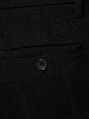 Vlnené nohavice Etro čierna