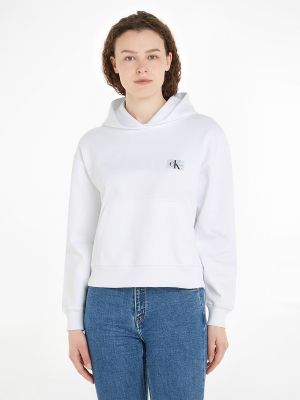 Sudadera con capucha Calvin Klein Jeans blanco