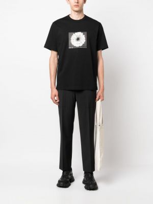 T-shirt en coton à imprimé Helmut Lang noir