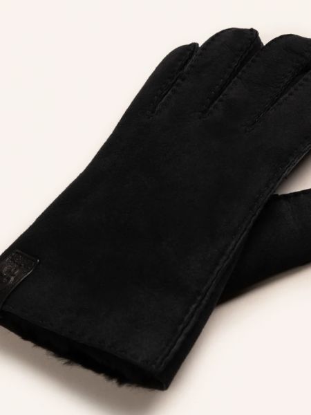 Кожаные перчатки Ugg черные