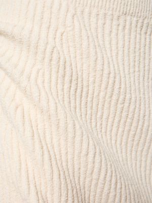 Falda larga de algodón de punto Totême blanco