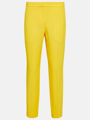 Proste spodnie z wysoką talią Alexander Mcqueen żółte
