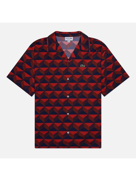 Рубашка с принтом Lacoste красная