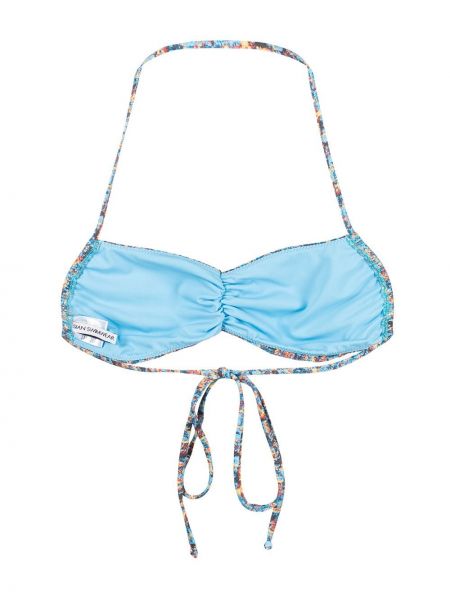 Raštuotas bikinis tvido Sian Swimwear mėlyna